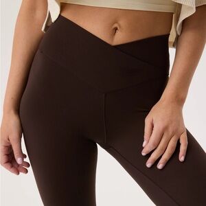 Aerie Chocolate Crossover Leggings